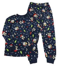 Tmavomodré plyšové pyžamo s Mickeym a přáteli Primark