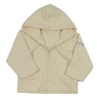 Krémová fleecová prepínaci mikina s kapucňou M&S