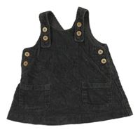 Antracitové manšestrové laclové šaty Next