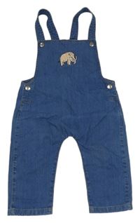 Modré na traké rifle so slonom