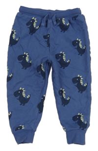 Modré tepláky s dinosaurami M&S