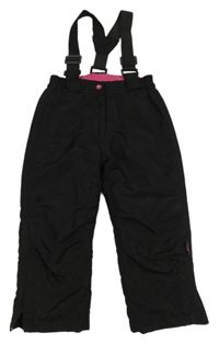 Černé šusťákové oteplovačky s odepínacími kšandami