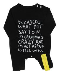 Nové - Černý overal s nápisem Shein