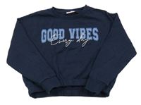 Tmavomodrá mikina s nápisom Pepperts