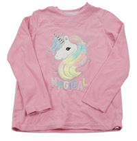 Ružová fleecová mikina s jednorožcom Primark