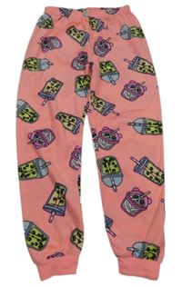 Neonově růžové pyžamové kalhoty s nápoji Primark