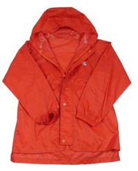 Červená šušťáková nepromokavá bunda s kapucňou Muddy Puddles