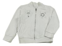 Biela prepínaci mikina s hviezdami a flitrami