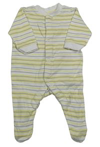 Bílo-žluto-šedý pruhovaný overal Early Days
