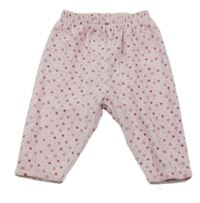 Svetloružové zamatové tepláky s hviezdami Ergee