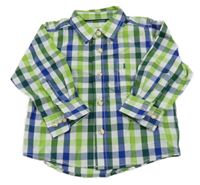 Zeleno-modro-bílá kostkovaná košile