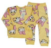 Nové - 2set - Žlutá mikina s Daisy + tepláky Disney