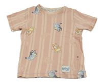 Růžové pruhované tričko s Bluey George