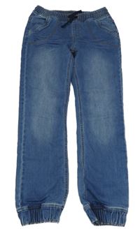 Modré teplákové cuff rifle Yigga