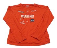 Červené tričko s nápismi Pepperts