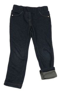 Tmavomodré zateplené tregíny riflového vzhledu Topolino