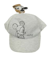Nové - Světlešedá melírovaná kšiltovka s Mickeym Primark