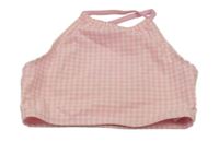 Ružovo-biela kockovaná plavková lambáda Matalan