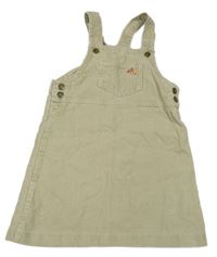 Béžové menšestrové na traké šaty s výšivkou