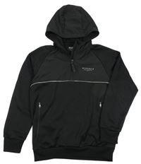 Černá mikina s šusťákem a kapucí McKenzie