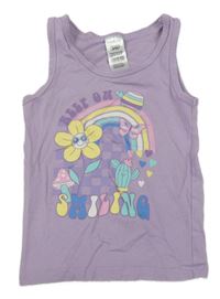 Levandulový top s duhou a kaktusem Infinity Kids