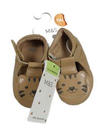 Nové - Hnědé capáčky s tygrem M&S vel. 16