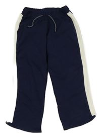 Tmavomodré crop tepláky s pruhem Zara