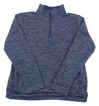 Tmavomodrá melírovaná thermo mikina s logem a kapucí Under Armour