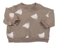 Hnedá mikina s medveďmi H&M