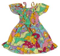 Farebné kvetované ľahké šaty zn. Pep&Co