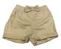 Zlaté vzorované kraťasy s mašlí Mamas&Papas