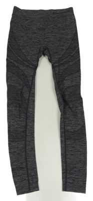 Tmavosivé melírované funkčné spodné legíny