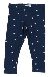 Tmavomodré bodkovaná é legíny Primark