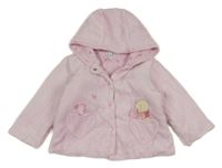 Ružová zamatová lehce zateplená prepínaci mikina s Púem a kapucňou Disney