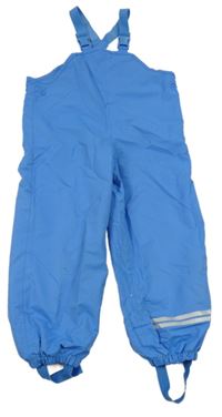 Modré šusťákové laclové podšité kalhoty Tchibo