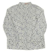 Bílo-modrá květovaná halenka s motýlky Yigga