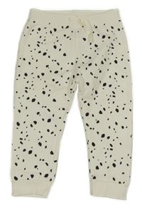 Bílé tepláky s černými flíčky Primark