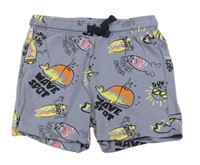 Fialové kraťasy s obrázkami Pep&Co