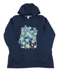 Tmavomodrá mikina s hvězdami a kapucí Monsoon