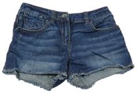 Tmavomodré rifľové kraťasy Next