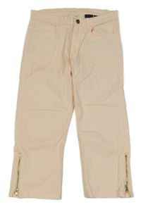 Marhuľové crop rifle so zipy H&M