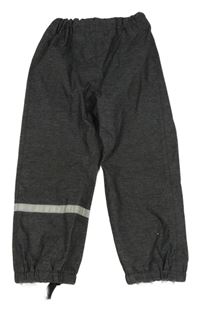 Tmavošedé šusťákové podšité kalhoty H&M