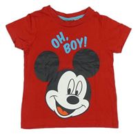 Červené tričko s Mickeym