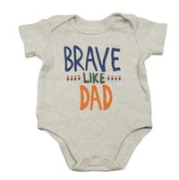 Béžové melírované body s nápisem 