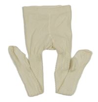 Smetanové vzorované punčocháče