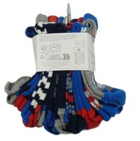 Nové - 7x Šedo-modro-červené ponožky s míči a pruhy Primark 30/36