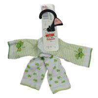 Nové - 2set - 2x Bielo-zelené ponožky F&F