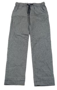 Tmavomodro-bílé melírované kalhoty Brums