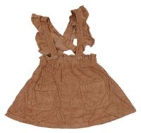 Broskvová menšestrová na traká sukňa s volánikmi River Island