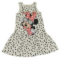 Bielo-čierne bodkovaná é šaty s Minnie H&M